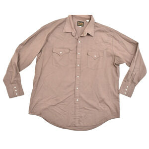 Plains Western Wear Men's Big & Tall Size XL Snap Button Shirt